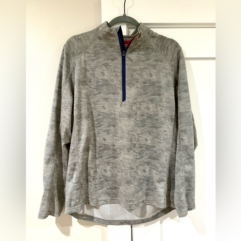Vineyard Vines Performance Heather Gray Quarter Zip - M